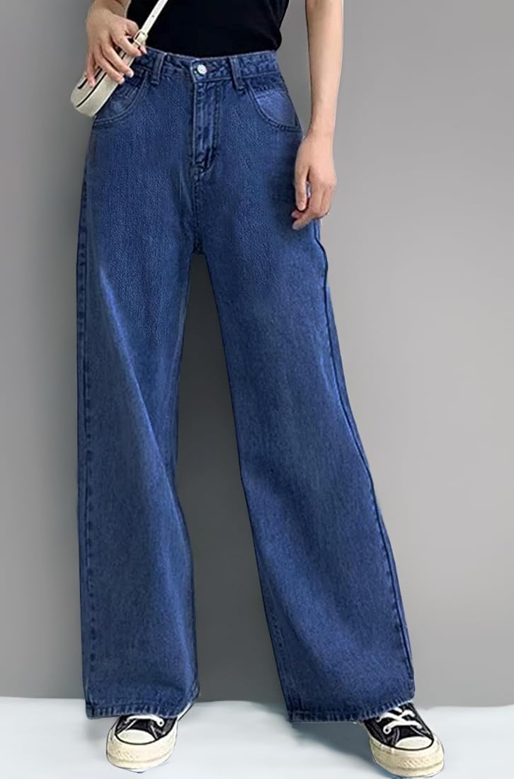 High Waist Baggy Denim Pants